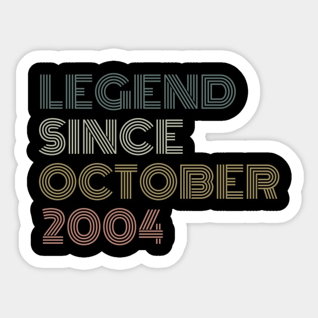 Legend Since October 2004 Sticker by Trandkeraka